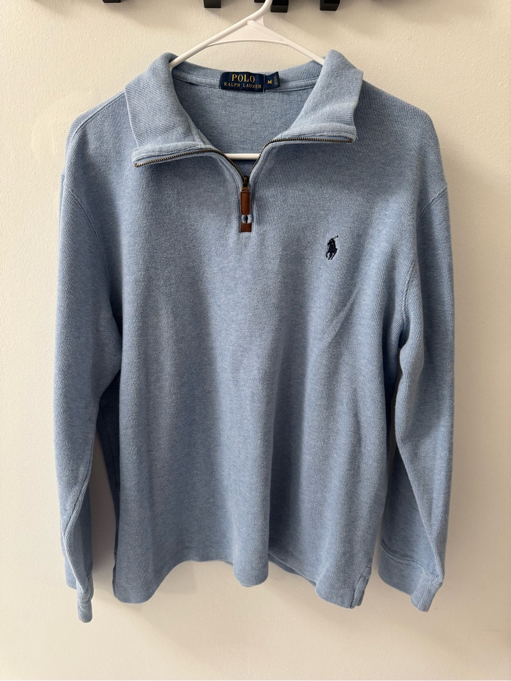 Ralph Lauren Light Blue Quarter-Zip Sweater